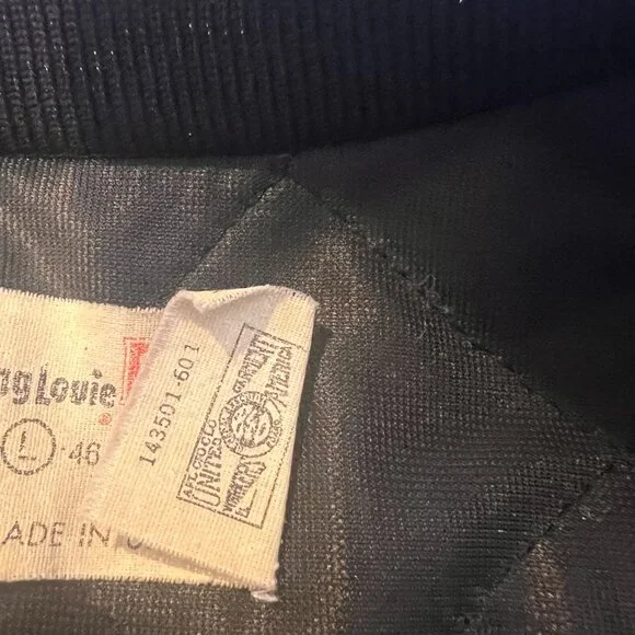 TRUE VINTAGE Herman Joseph's Black Satin Jacket on King Louie Union Made Tag - Picture 5 of 7